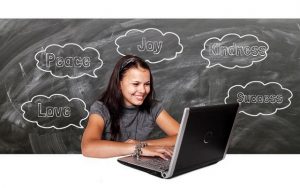 Girl w happy thoughts